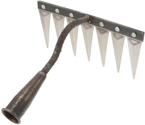 Abaodam Rastrello Da in Manico Ergonomico Rastrello a Mano Per Foglie e Terreno Attrezzo Da Giardinaggio Pratico e Leggero Per e Escursionismo