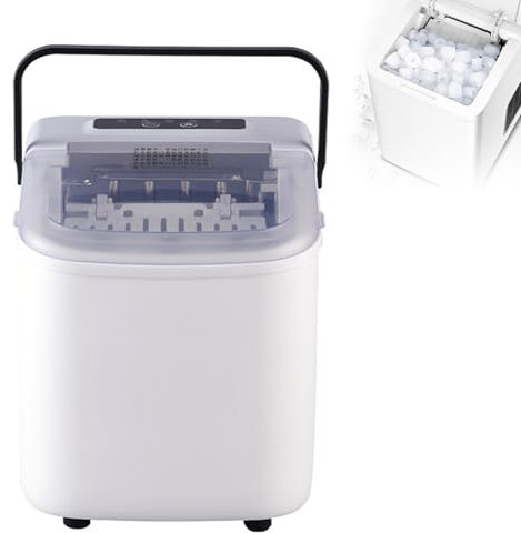 Electric Ice Maker for Milk Tea, Quick 7-8 Minute Ice Production, Compact 1.1L Tank, Ideal for Home, Office, and Bar Use