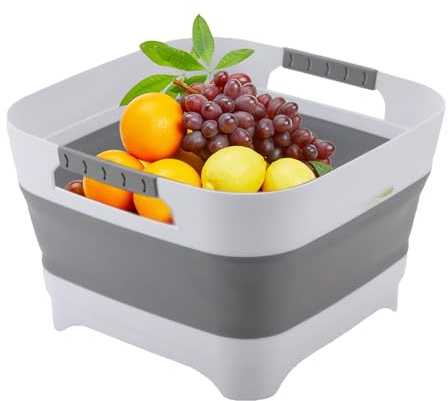 Bassin De Lavage Camping,Bassine À Bouteille Avec Poignée Ergonomique - Panier De Lavage Pliable Avec Poignée Ergonomique Pour Vaisselle - Gain De Place Pour Cuisine Et Extérieur