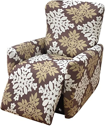 Generico 4-Pezzi Copripoltrona Relax Reclinabile Universale, Moderna Fodere Copripoltrona Reclinabile 1 Posto Elasticizzato Lavabile Rimovibile,Copertura per Poltrona Reclinabile (Color : #10)