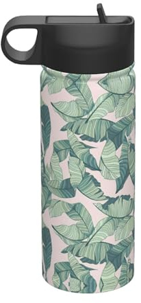 Bouteille isotherme de sport avec motif feuilles de palmier - 532 ml - Respectueux de l'environnement et polyvalent