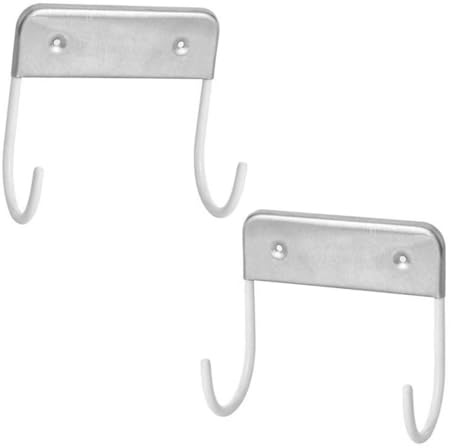 LOLIPPYY 2piezas Soporte Resistente para Tabla De Planchar con Ganchos Dobles De Acero Inoxidable Blanco Almacenamiento Seguro para Planchas y Organización Doméstica para Lavanderías y Cuar