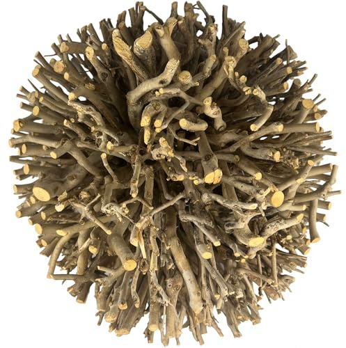 ecosoul Kugel Dekokugel aus Holz (Äste, Zweige, Weide) naturbelassen voll Gartenkugel 45 cm Durchmesser