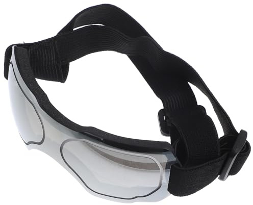 DIYEAH Hundebrille für Kleine Hunde mit UV Schutz Winddicht Silberfarben Sichere Passform Outdoor Schutzbrille und Fotorequisite für Welpen
