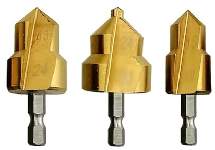Juegos de brocas, herramientas tallado, núcleo abridor agujeros vástago hexagonal con cabeza escalonada elevación PPR 20/25/32mm for escariado tuberías agua PVC
