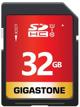 Gigastone 32GB SD Card UHS-I U1 Class 10 SDHC Memory Card High Speed Full HD Video Canon Nikon Sony Pentax Kodak Olympus Panasonic Digital Camera
