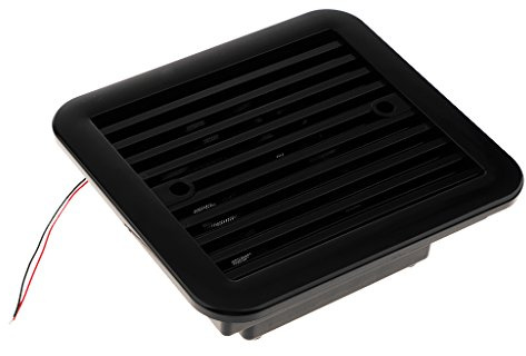 Sharplace Boot Marine Yacht Seite Luftabzug Belüftung Kühlung Abluftventilator 12V, Schwarz