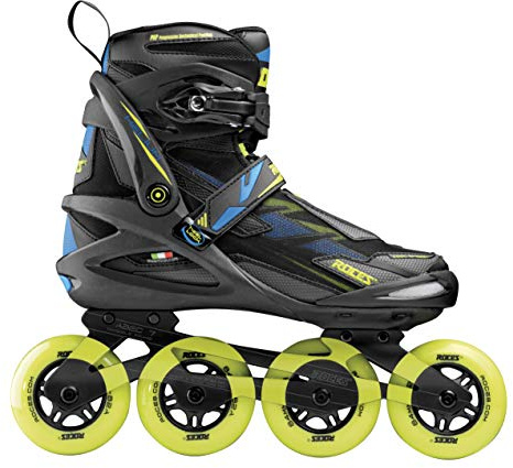 Roces Helium Tif - Pattini in Linea da Uomo, 400839, Black-Lime, 40
