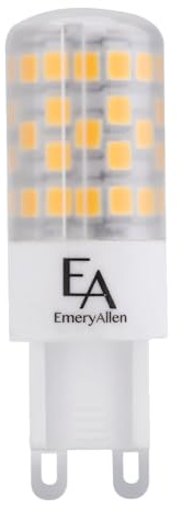 EmeryAllen G9 Base, 4.5Watt (50W Equivalent) Dimmable Miniature Bi-Pin | JA8 Compliant LED Light Bulb |120V - 450 Lumens |3000K | 1 Pcs