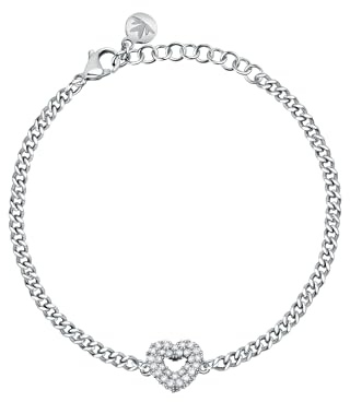 Morellato INCONTRI Bracciale Donna in Ottone, Acciaio, Cristalli - SAUQ17, Estándar, Nessun tipo di materiale, Nessuna pietra preziosa