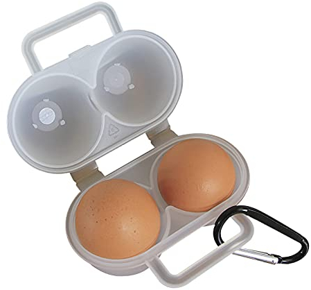 XNSHUN Eierträger Für 2 Eier, Tragbare Eierbehälter Eierträger, Kunststoff Eier Box Eieraufbewahrung Eier Transportbox, Ei Aufbewahrungs Box Mit Schnalle Ideal Für Küche Outdoor Camping Picknick