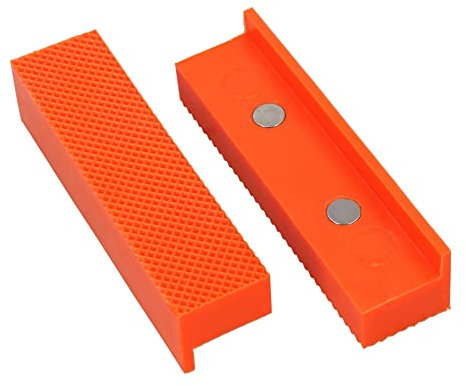 Magnetic Soft face Jaws Pads for Bench Vice Non Marking 4” / 100mm Orange