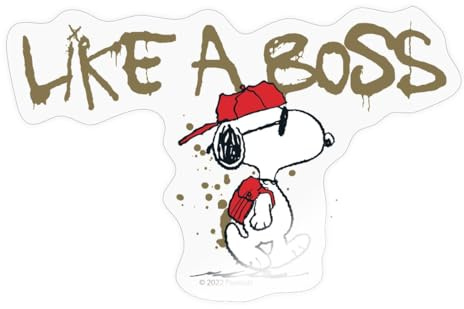 Peanuts Snoopy Like A Boss Cooler Spruch Sticker Aufkleber