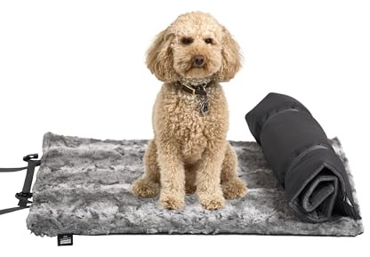 HS-Hundebett® Hundedecke Outdoor M (65x95 cm) wasserdichte Hundedecke waschbar – 3 cm Füllung – Ideal für Reisen und Zuhause – Shadow, Made in DE