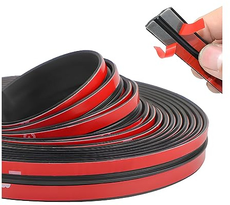 BESULEN 26 Ft Car Windshield Weather Stripping, T Shape 14mm+19mm As a Set, Adhesive Rubber Seal Strip, Auto Sunroof Sealing Gasket, Front Rear Windshield Trim Leak Sound Proofing Weatherstrip