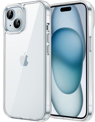 JETech Hülle für iPhone 15 Plus, Anti-Vergilbung, Durchsichtig | Stoßschutz, Kratzfeste Harte PC-Rückseite, Robuster Transparenter TPU-Rahmen