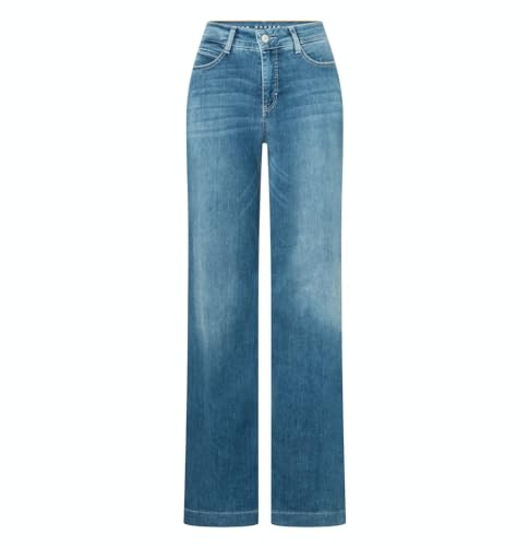 MAC Jeans Damen Jeans DREAM WIDE Straight Fit stoned blue (81), 42/32