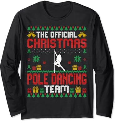 Funny Christmas Pole Dancing Team - Pole Dancer Dance Xmas Langarmshirt