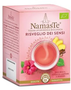 Pompadour® | Éveil des Sens Tisane Ayurvédique Bio | Infusion d'Hibiscus, Feuilles de Framboisier et Gingembre BIO - 1 x 15 Filtres (27 Gr)