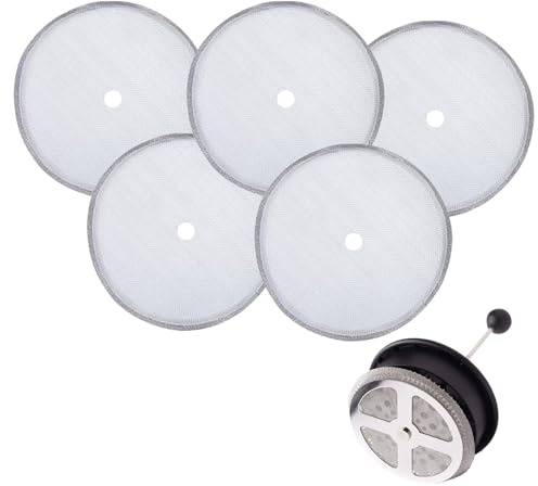 Filtre de rechange 1000 ml pour cafetière à piston, 10 cm en acier inoxydable de rechange pour machines à café French Press de 1000 ml/8 tasses