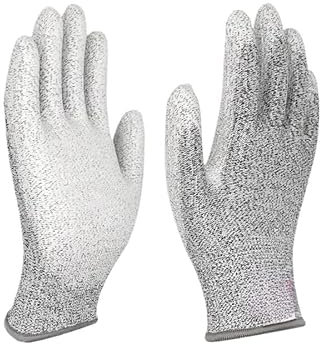 Schnittfeste Arbeitshandschuhe, Schutz for Küche und Werkstatt, Schnittschutzhandschuhe verbessern Griffigkeit und Fingerfertigkeit, leichte Schutzhandschuhe, geeignet for Küche, Kochen, Holzbearbeitu