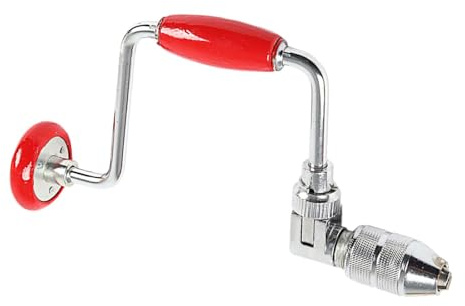 Ronyme Perceuse à manivelle, fournitures de bricolage, manuel antidérapant avec bras pivotant, outil à main professionnel pour menuisier à domicile