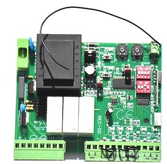 Placa lógica de repuesto para operador de puerta, Placa de control for puerta de garaje corrediza profesional de CA, receptor de control remoto con código rodante, placa de apertura de puerta para mot