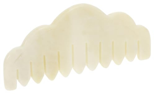 Peine de Jade Ondulado para Masaje de Cabeza, Piedra | Gua Sha, Uso en Casa o Trabajo, Pensado para Mujeres y Adultos, Uso Cómodo y Masaje Profundo