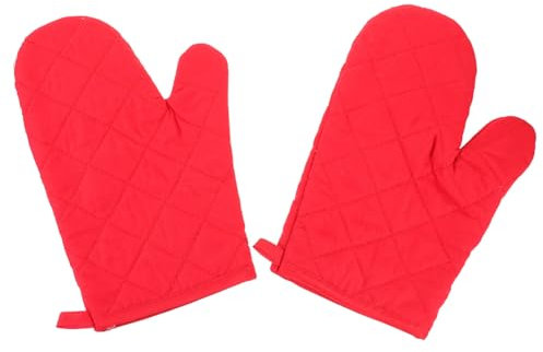 COLLBATH 2pcs Insulated Silicone Gloves Oven Mitts Heat Resistant for Baking Cooking Fingers