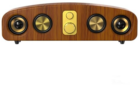 Spettacoli di Legno retrò soundbar, Bluetooth 5.0, Sistema Audio Surround Home Theater, Sound Bar, soundbar Bluetooth per TV, proiettore