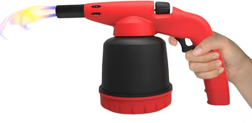 Avilia - Kit Cannello a Gas con Accensione Automatica e 2 Cartucce da 190g Incluse, Lampada per Saldare Compatta per Uso Professionale e Domestico, Pronto all’Uso con Corpo Ergonomico e Sicuro