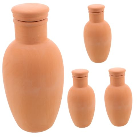 Yardenfun 4 Pièces Dispositifs Arrosage Argile Système Arrosage Automatique pour Plantes Intérieur Et Extérieur Terre Cuite pour Petits Espaces
