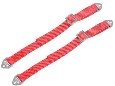 Front Or Rear Suspension Travel Limit Straps for Losi 1:8 LMT 1.0 & 2.0/1:6 Super Baja Rey 1.0 & 2.0/1:10 Baja Rey/Rock Rey / 1:7 UDR/Axial 1:10 RBX10 - Silver+Red
