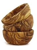 Cartava Olivenholz Schälchen 3er Set Klein (Ø 8 cm) – für Dips, Gewürze & Snacks – Handgemachte Holzschalen aus Olivenholz – Natürlich & langlebig