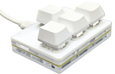TEMOOUES Clavier À 4 Touches WASD Flèches Touches De Jeu Mécanique À Une Main Programmable USB Mécanique Personnalisé