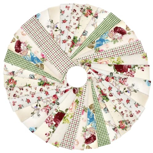 42 Piezas De Tela de Algodón Para Patchwork, 100 cm X 6,5 cm Jalea Rollo De Tela De AlgodóN, tiras de tela precortadas para patchwork, acolchados, costura, proyectos de manualidades (Estilo 12)