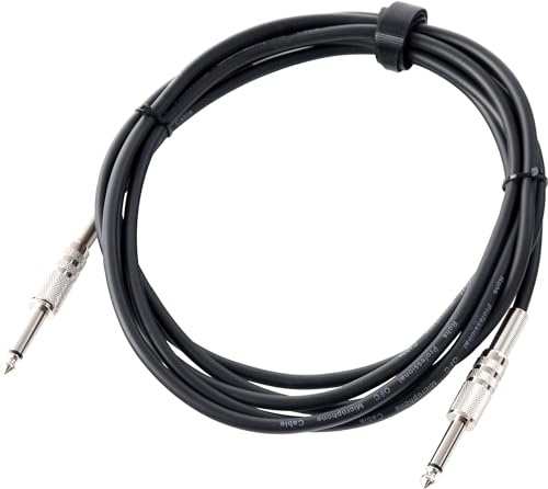 Pronomic Câble Instrument 3m Jack noir (câble guitare électrique, câble basse électrique, jack, mono 6,3 mm, connecteurs métalliques vissables)