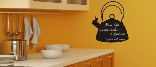 Pellicola Pema lavagna adesivo per gastronomia & bambini scuola lavagna pellicola ST48 teiera, nero, 40 x 36 cm