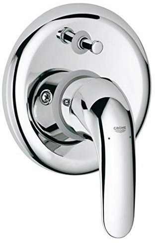 GROHE Euroeco - Einhand- Wannenbatterie (Fertigmontageset, Wandeinbau, automatische Umstellung), chrom, 32747000