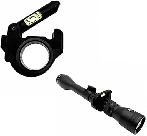 FIRECLUB Mirino tattico per cannocchiale da puntamento per cannocchiale da 25,4/30 mm, accessori da caccia a livella a bolla (nero)