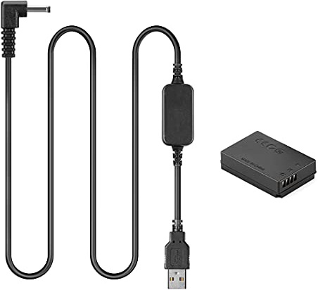 Raeisusp Cavo USB 5V ACK-E12 Adattatore di Alimentazione Mobile + DR-E12 LP-E12 LPE12 Batteria Dummy per Canon Canon EOS M M2 M10 M50 M100 M200 Kiss M, Kiss M2 EOS M50 Mark II