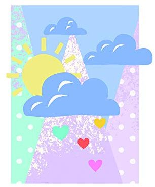 Komar Disney Wandbild Winnie Pooh Clouds | Kinderzimmer, Babyzimmer, Dekoration, Kunstdruck | ohne Rahmen | WB088-50x70 | Größe: 50 x 70 cm (Breite x Höhe)