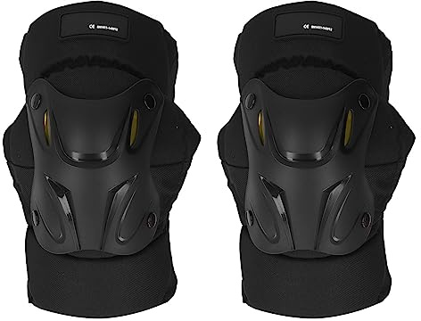 RiToEasysports Kniestützen, Stoßdämpfung, Radfahren, Knieschoner, Verstellbare Träger, Motorrad-Knieschoner, Stoßfeste Knieschützer für Radfahren, Motorrad