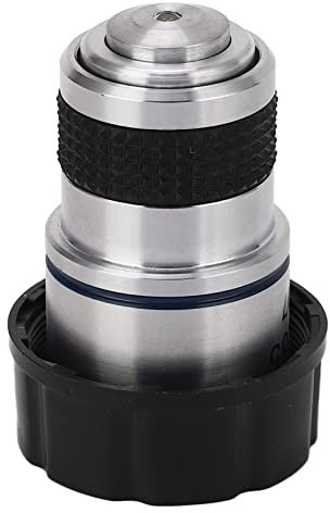 60X Achromatisches Mikroskopobjektiv aus Messing und Edelstahl für Biologisches Mikroskop mit RMS-Gewinde 185 und Achromatischem Optischen Glas