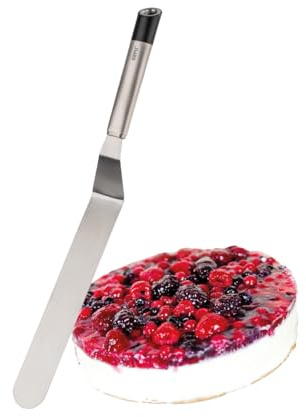 GEFU Winkelpalette PRIMELINE 21 cm | Profi Tortenpalette aus Edelstahl | Gewinkelte Teig- & Kuchenspatel zum Glattstreichen & Dekorieren