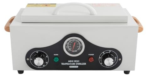 Stérilisateur, 300W, 2.5L, Stérilisateur D'outils à Ongles, Stérilisateur Haute Température Fermé à 360° pour les Serviettes, les outils à ongles et les Objets en Métal