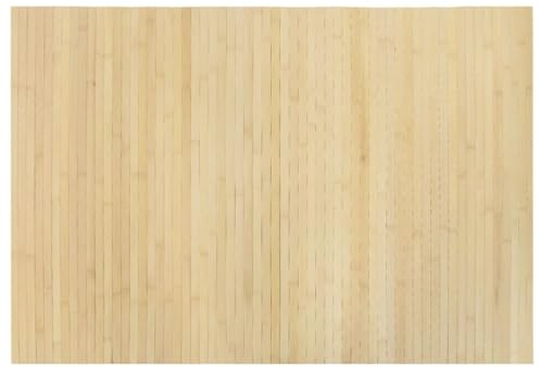 vidaXL Alfombra Rectangular de Bambú Color Natural Claro 70x100 cm, Alfombra de Área para Sala de Estar