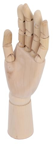 Holz-Künstler-Zeichenpuppe, Bewegliche Schaufensterpuppe, Flexibles Holzhandmodell, Bewegliche Holz-Künstlerpuppen-Handfigur für Zeichenschul-Übungsbedarf (Links)