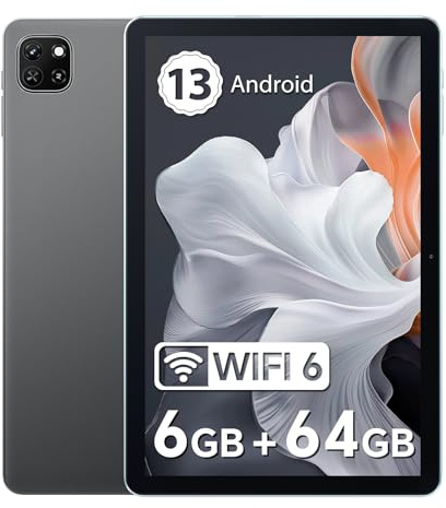 OSCAL Pad 50 WiFi surfplatta 10 zoll, 6 GB RAM + 64 GB ROM (Großes 2TB TF) Android-surfplatta, WiFi6-surfplatta, 1280 x 800 IPS HD-skärm, 5 + 8 MP dubbelkamera, Bluetooth 5.2, 5 100 mAh