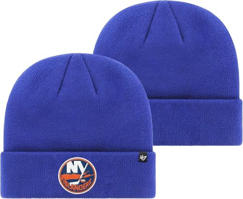 47 NHL Strickmütze für Erwachsene, unisex, Primär-Logo, Bündchen für kaltes Wetter, Einheitsgröße, New York Islanders - Blau, Einheitsgr��e